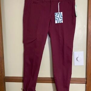 Market & Spruce Women's Burgundy Skinny Pants